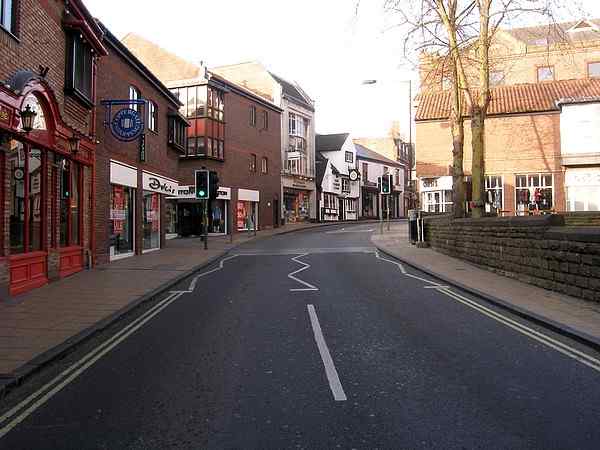 Looking south west: heading towards Castlegate and the Castle.