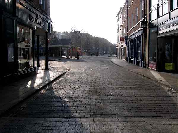Looking north west towards St Helen's Square.