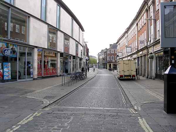Looking north west towards St Helen's Square.