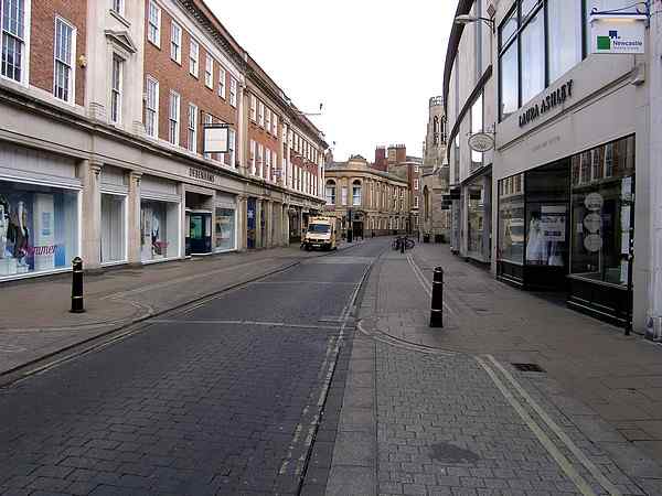 Looking north west towards St Helen's Square.