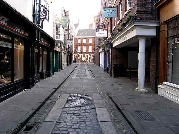 Looking towards High Petergate.