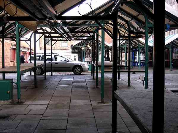 Little Shambles immediately in front, Newgate in the distance.