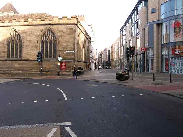 Looking towards the Ousegates and Spurriergate.