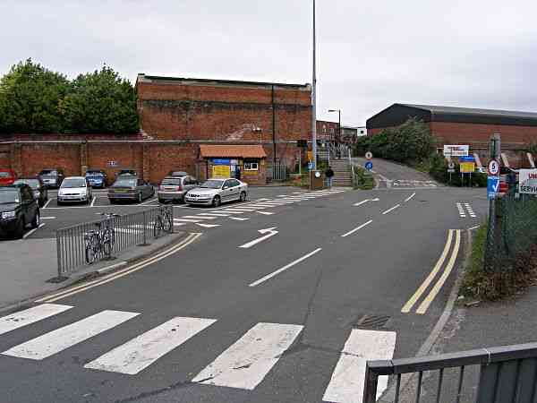 Looking towards the station.