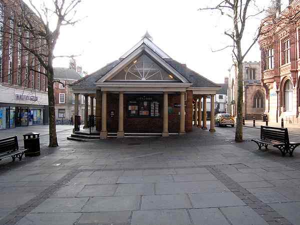 Looking south east towards Pavement.