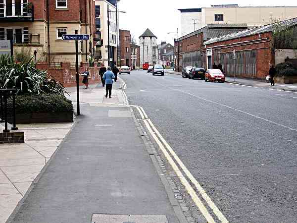 Looking towards Fishergate Postern.