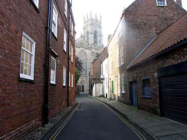 Looking towards the West Door of the Minster.