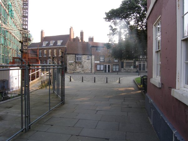 Heading round the east end of the Minster towards College Street.