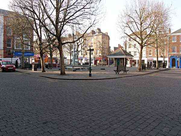 Looking south from the north corner.