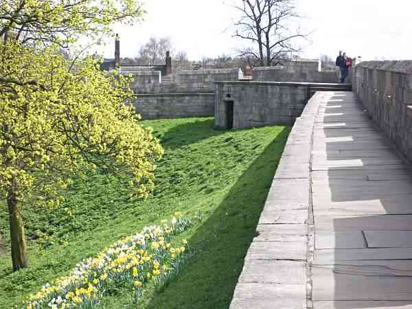 Looking at Bitchdaughter Tower the most southerly point on the City Walls.